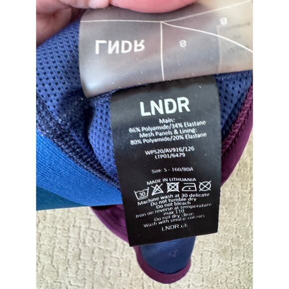 LNDR Spar Sports Bra BlackBerry Purple Blue Small - Picture 6 of 7